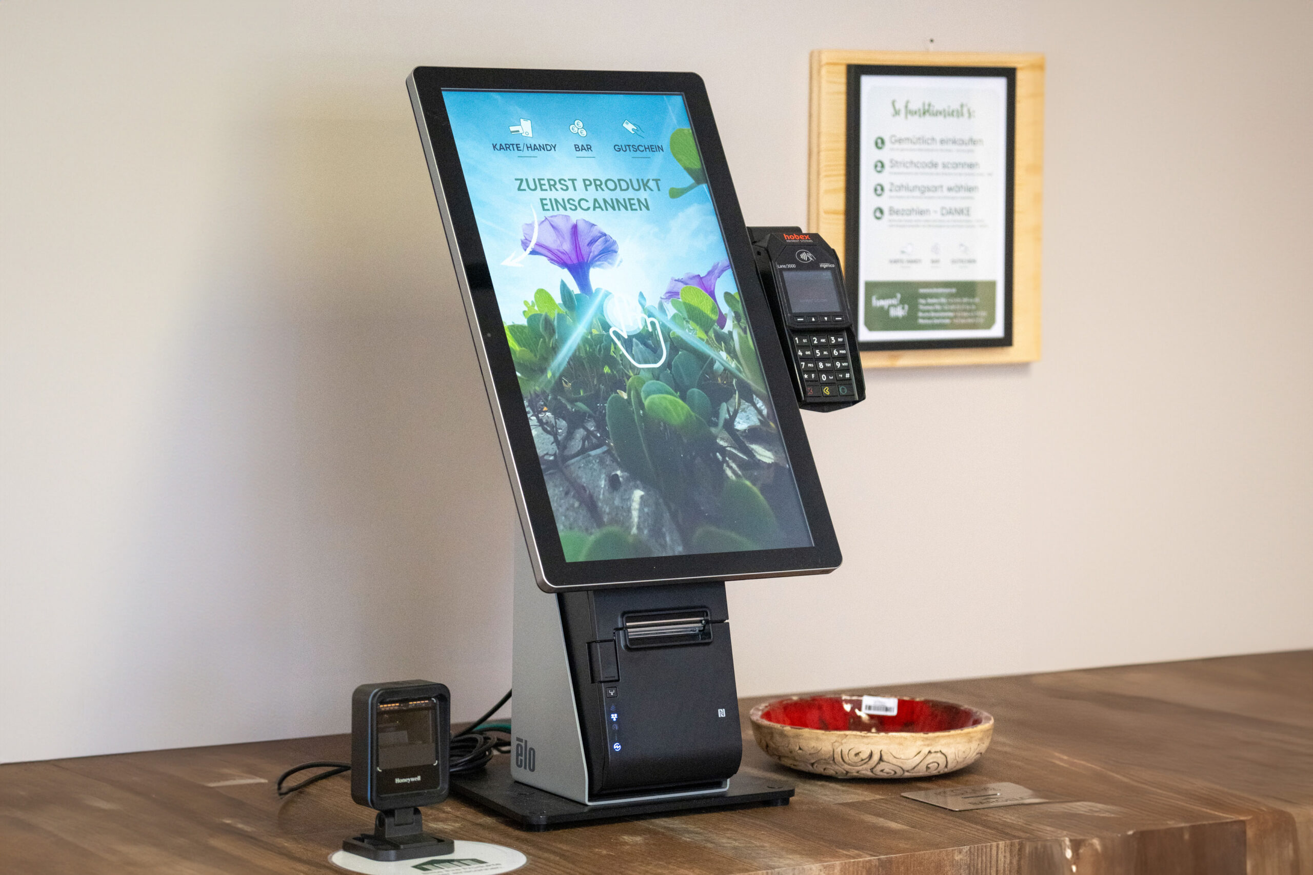 Kassa-Bildschirm im KuliNAHrium Grein